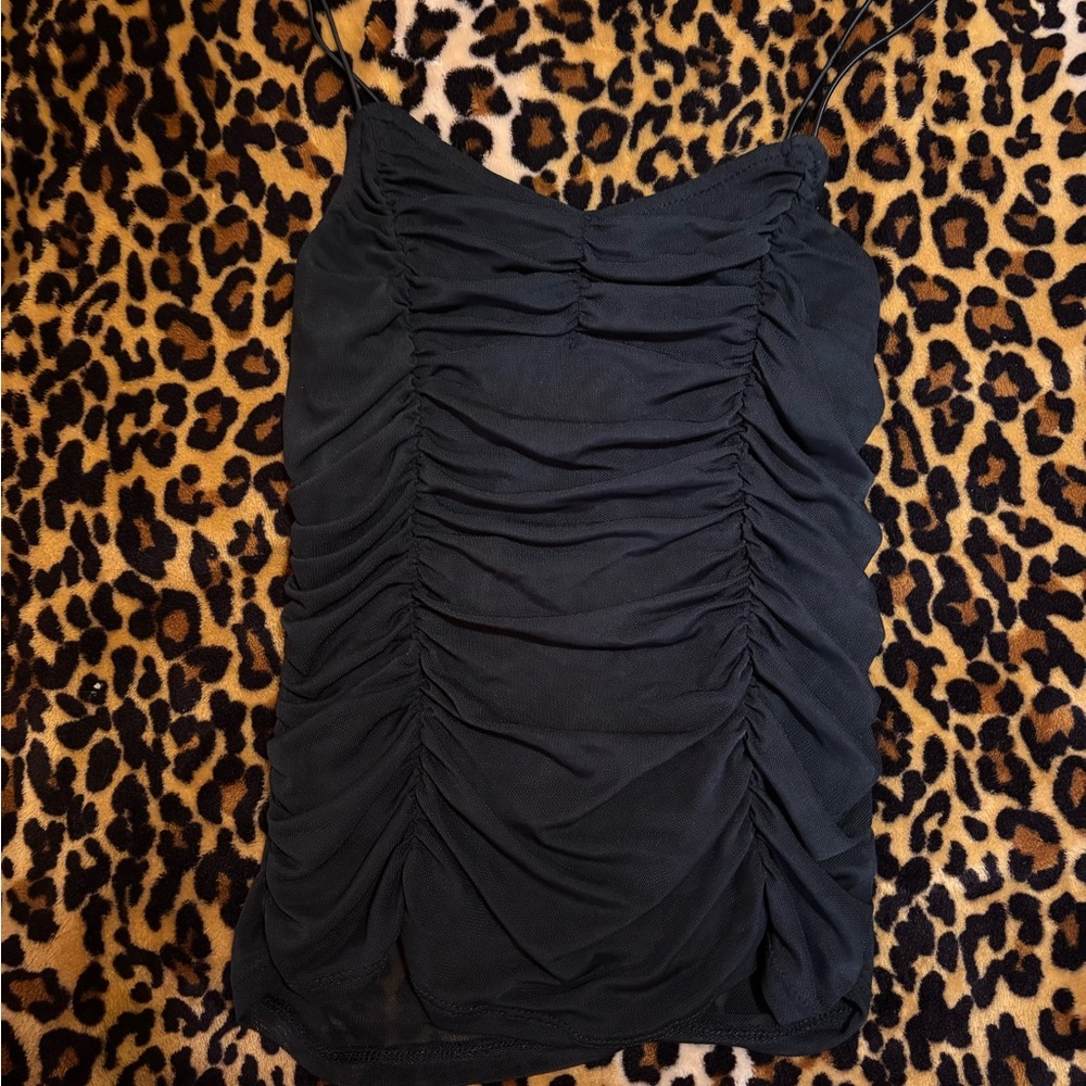 Black Ruched Top